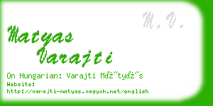 matyas varajti business card